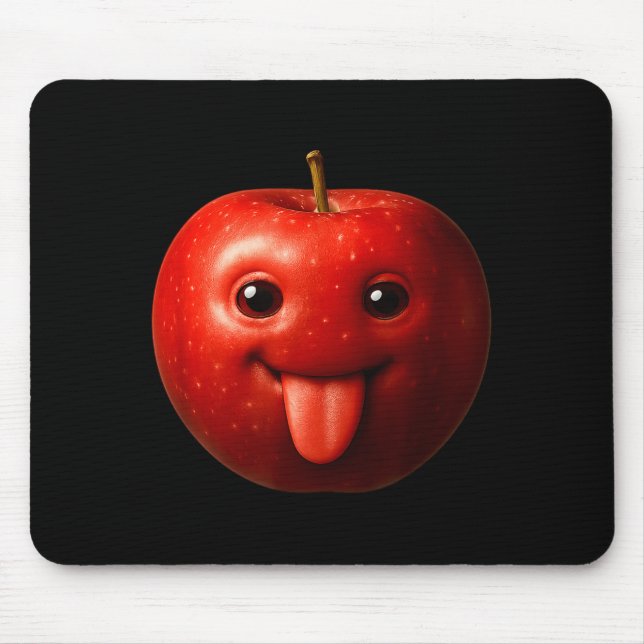 Funny Silly Gen Z Meme Brainrot Humor Tongue Out  Mouse Pad (Front)