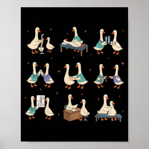 Funny Silly Goose Chiropractor Chiro Squad Poster