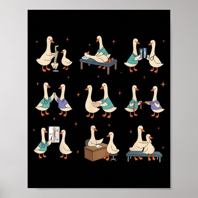 Funny Silly Goose Chiropractor Chiro Squad Poster (Front)