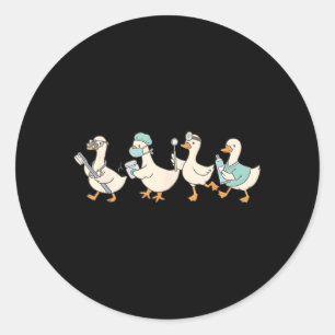 Funny Silly Goose Dental Tooth th Dentist istant Classic Round Sticker