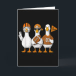 Funny Silly Goose Duck Football Fall Football Game Card<br><div class="desc">Funny Silly Goose Duck Football Fall Football Game Day Cheer</div>