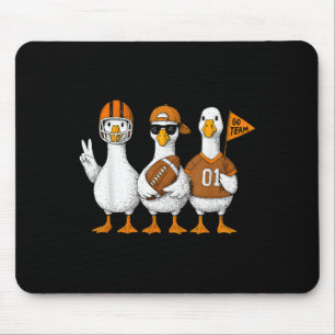 Funny Silly Goose Duck Football Fall Football Game Mouse Pad