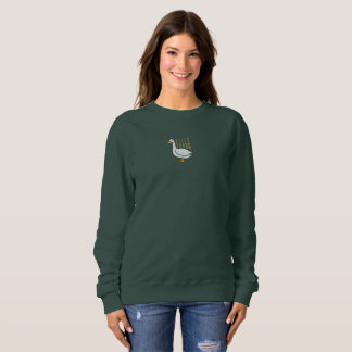 Funny Silly Goose Forest Green Sweatshirt