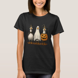 Funny Silly Goose Halloween Ghost Pumpkin Witch T-Shirt