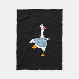 Funny Silly Goose Nurse Club School Nurse Student Fleece Blanket