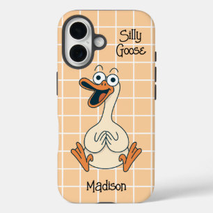 Funny Silly Goose Personalized iPhone 16 Case