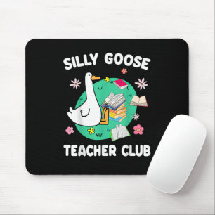 Funny Silly Goose Teacher Club Animal Lover Groovy Mouse Pad