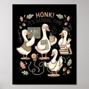 Funny Silly Goose Teacher Club Teacher Poster