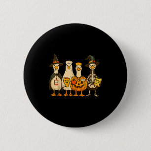 Funny Silly Goose Teacher Halloween Trick Or Teach 6 Cm Round Badge