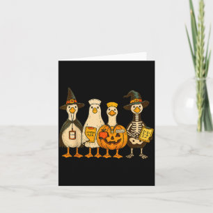 Funny Silly Goose Teacher Halloween Trick Or Teach Card