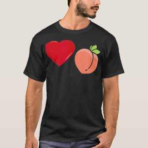 Funny Silly Grinder Emoji Love Peach Gay Pride Hum T-Shirt