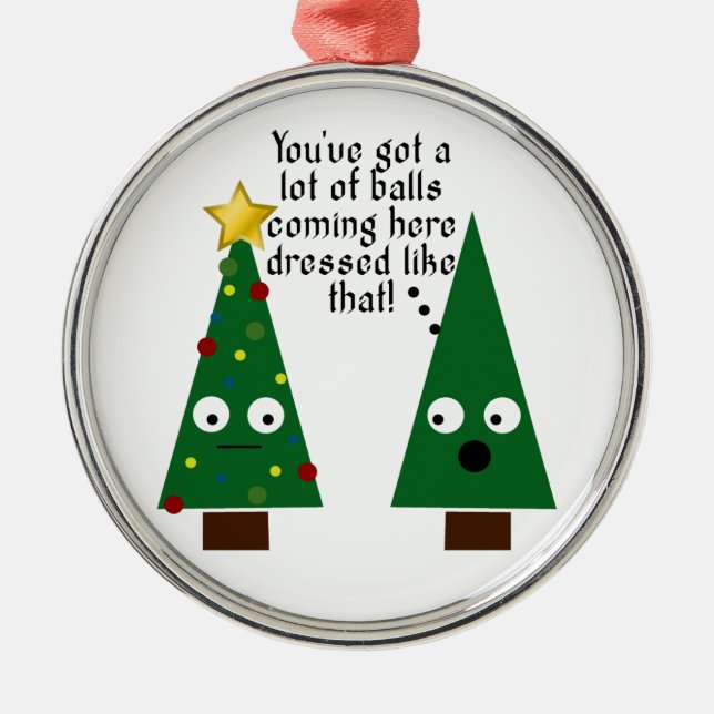 Funny Silly Joke Christmas Ornament (Front)