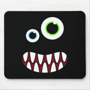 Funny Silly Monster Face Costume Birthday Party Ha Mouse Pad