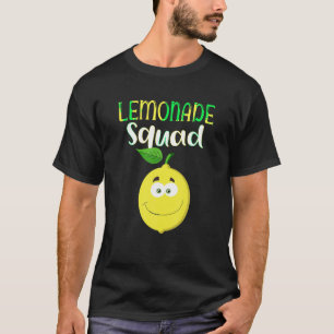 Funny Silly Smiling Lemon Summer Lemonade Squad T  T-Shirt