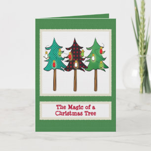 Funny Simple Cartoon Christmas Tree Card