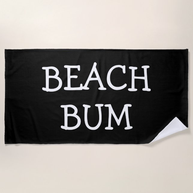 Funny Simple Guys Beach Towel (Front)