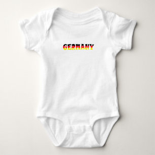 Funny simple Modern Germany National Flag Souvenir Baby Bodysuit
