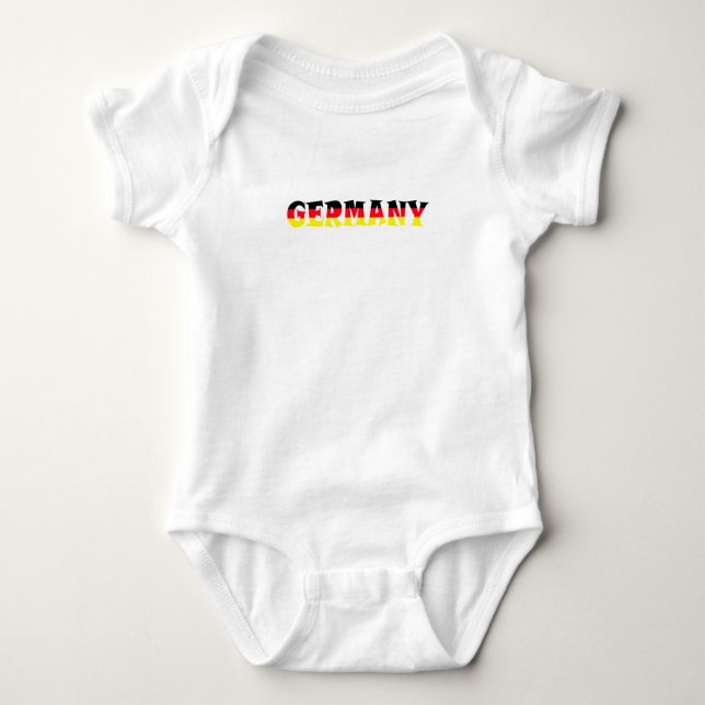 Funny simple Modern Germany National Flag Souvenir Baby Bodysuit (Front)