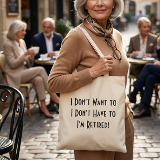 funny simple retirement  tote bag