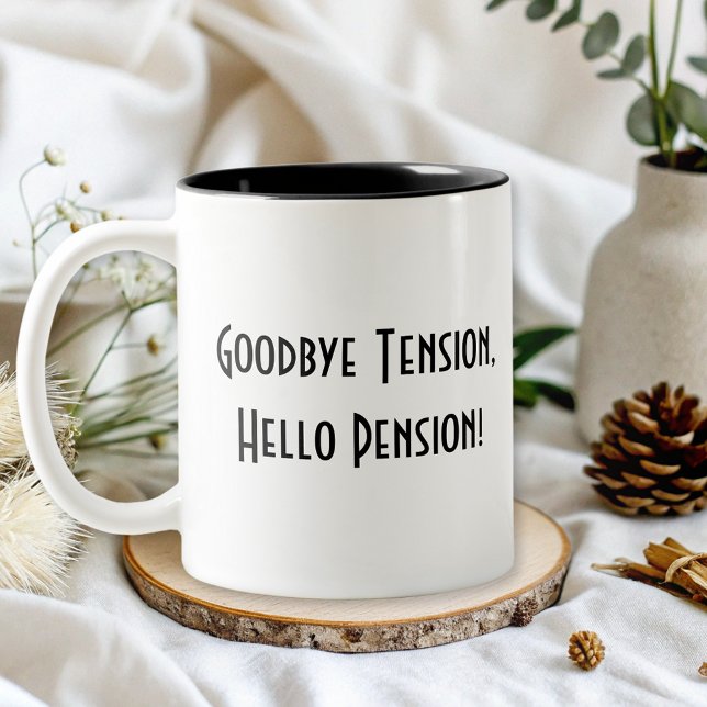 funny simple retirement  Two-Tone coffee mug (Creator Uploaded)