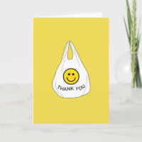 Funny Simple Thank You Smile Bag Card