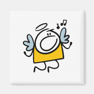 Funny singing angel magnet