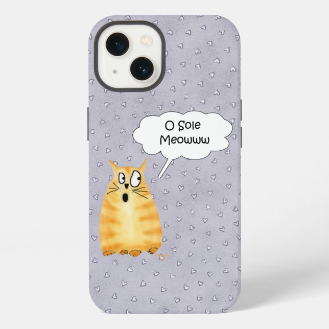 Funny Singing Cat iPhone Case (Back)