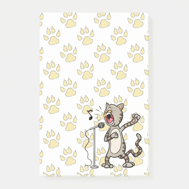 Funny Singing Cat Post-it-Note Pad Post-it Notes (Front)