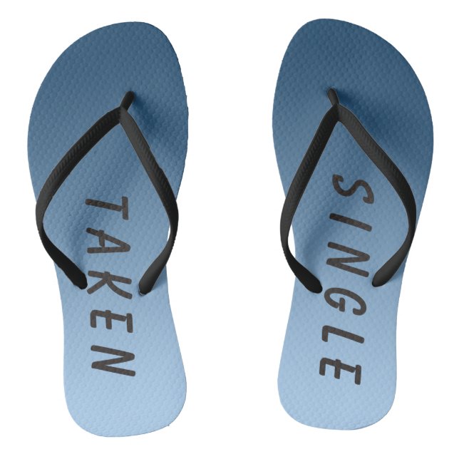 Funny Single Taken Sign Thongs (Footbed)