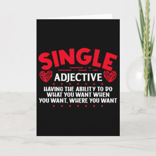 Funny Singles Awareness Day Anti-valentine Single  Card