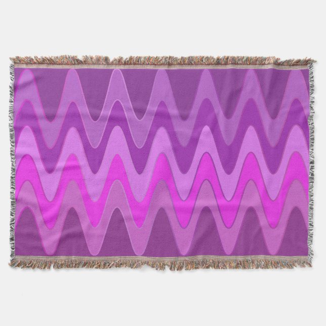 Funny Sinus Waves pink + your idea Throw Blanket (Front)