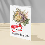 Funny Sister Birthday Reduced Discounted Sticker  Card<br><div class="desc">This design is also available on other phone models. Choose Device Type to see other iPhone, Samsung Galaxy or Google cases. Some styles may be changed by selecting Style if that is an option. This design may be personalised in the area provided by changing the photo and/or text. Or it...</div>