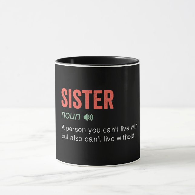 Funny Sister Definition Mug (Center)