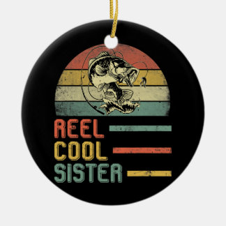 Funny Sister Fisherwoman Mum Mama Father's Day Ceramic Ornament
