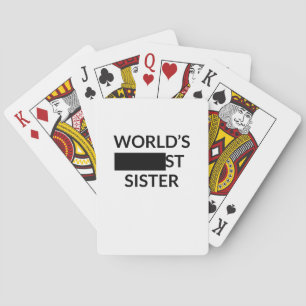 Funny Sister Gift - World's Blank Sister Playing Cards