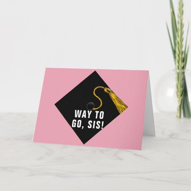 Funny Sister Graduation Card (Front)