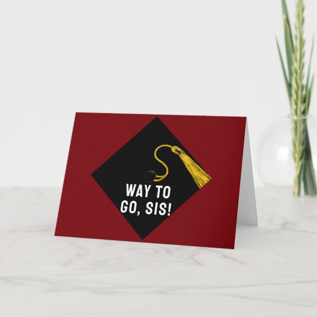 Funny Sister Graduation Card (Front)