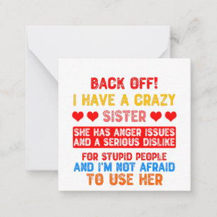 Funny Sister Saying Card