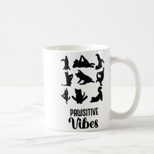 Funny Six Cats Yoga Sitions  Coffee Mug