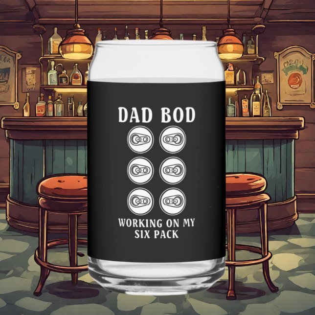 funny six pack Dad bod word art  Can Glass (Creator Uploaded)
