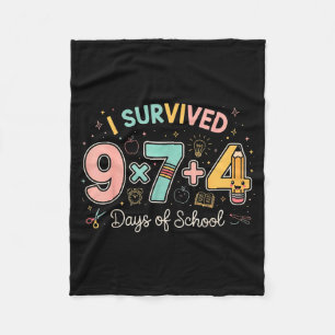 Funny Six Seven 67 Days Of School Meme Math Teache Fleece Blanket