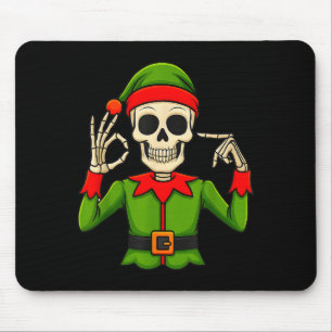 Funny Six Seven 67 Meme 6 7 Christmas Elf Hand Boy Mouse Pad