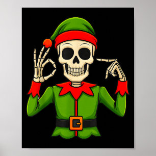 Funny Six Seven 67 Meme 6 7 Christmas Elf Hand Boy Poster