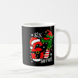 Funny Six Seven 67 Meme 6 7 Elf Santa Christmas Pa Coffee Mug