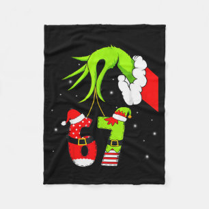Funny Six Seven 67 Meme 6 7 Elf Santa Christmas Pa Fleece Blanket