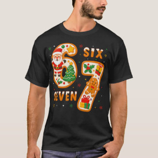 Funny Six Seven 67 Meme 6 7 Santa Christmas 	s Kid T-Shirt