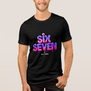 Funny Six Seven 67 Meme Gen Alpha Cool Viral Style Tri-Blend Shirt