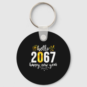 Funny Six Seven 67 Meme Happy New Year  Key Ring