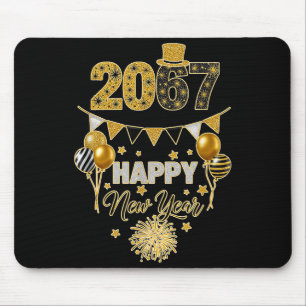 Funny Six Seven 67 Meme Happy New Year  Mouse Pad