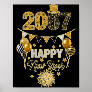 Funny Six Seven 67 Meme Happy New Year  Poster
